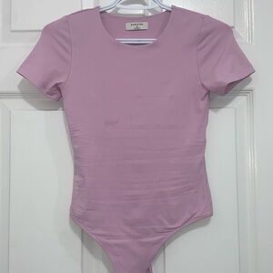 Babaton pink body suit with clasp